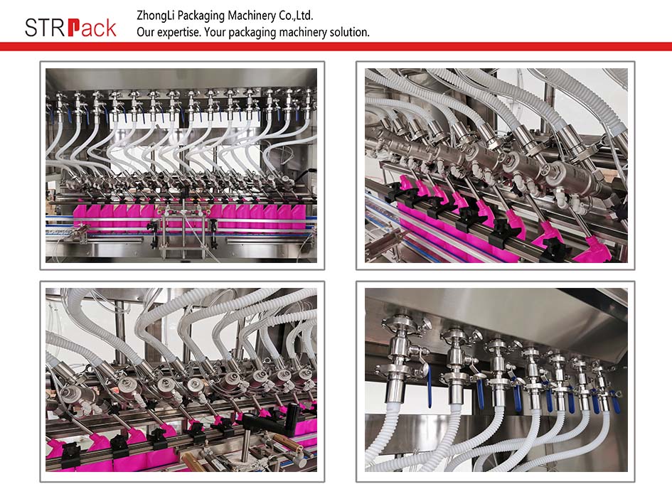 Gravity Type Angled-Neck Bottle Liquid Filling Machine